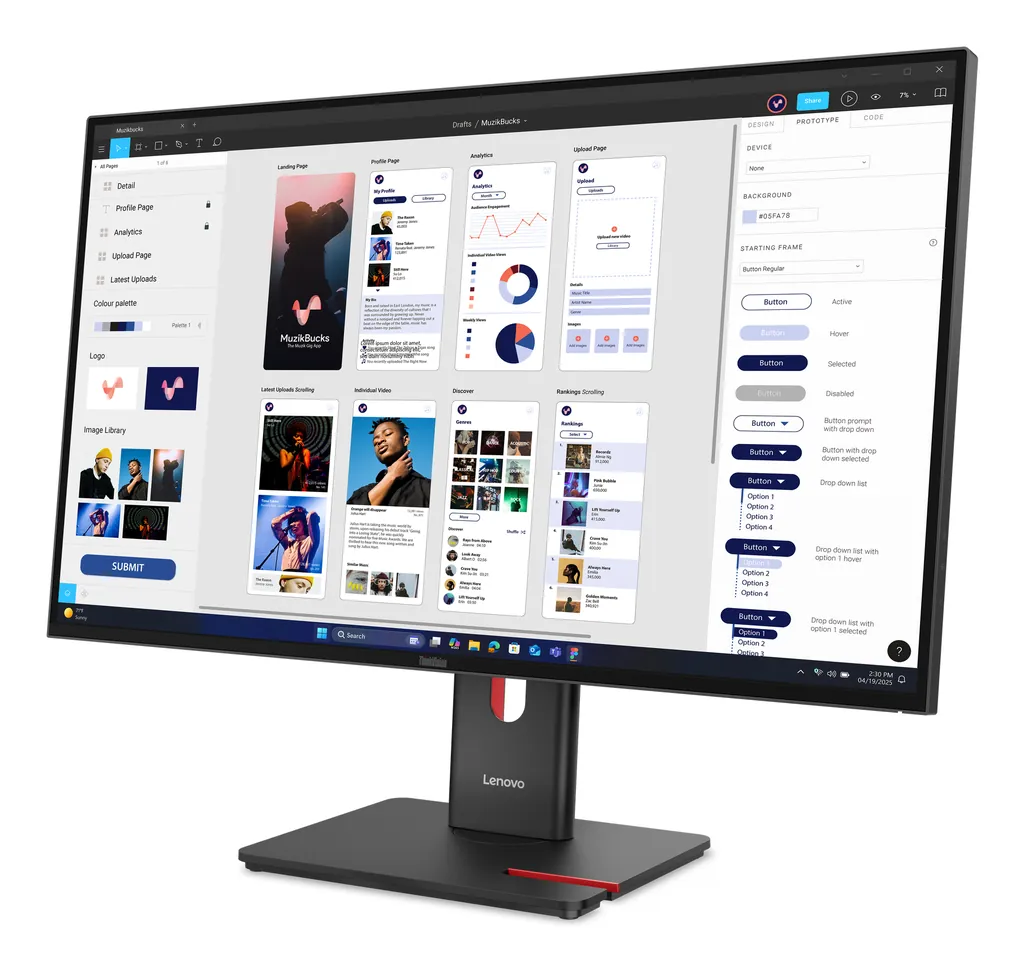 Lenovo ThinkVision T32UD-40 | 32" 4K Monitor | IPS - Ansicht 2