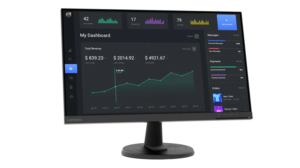 Lenovo C24-40 | 24" VA Monitor | Full HD 75Hz - Ansicht 4