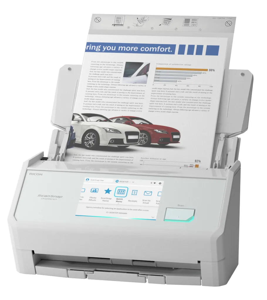 RICOH ScanSnap iX2500 WHITE - Ansicht 3