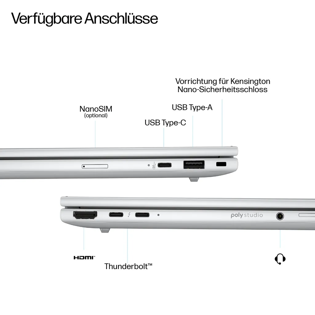 HP EliteBook 8 G1a | 16" Copilot+ Laptop | Ryzen A - Ansicht 4
