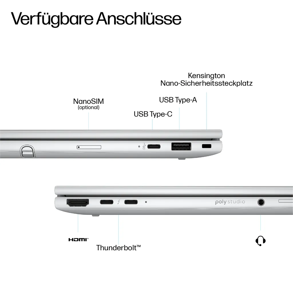 HP EliteBook 8 FLIP G1i 33,8cm (13,3") Ultra 5 225 - Ansicht 5