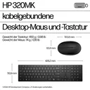 HP Wired Desktop 320MK | Tastatur-Maus-Set | QWERT - Ansicht 3