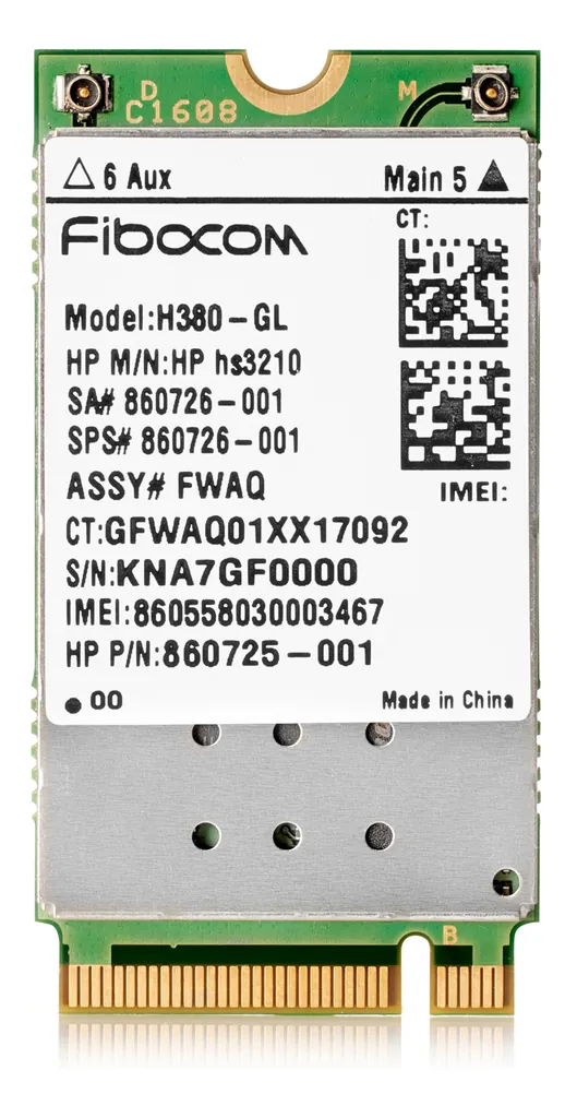 HP hs3210 | M.2 Mobilfunkmodem | 21.6 Mbps HSPA+ - Ansicht 2