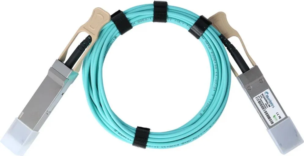 BLUEOPTICS QSFP28 AOC Kabel | 30m 100 Gbit/s | Ubiquiti kompatibel