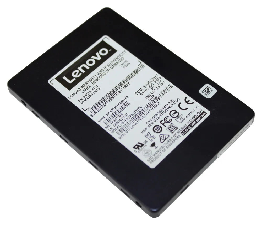 Lenovo ThinkSystem SSD 960GB | 3.5" Hot-Swap SATA | 540MB/s