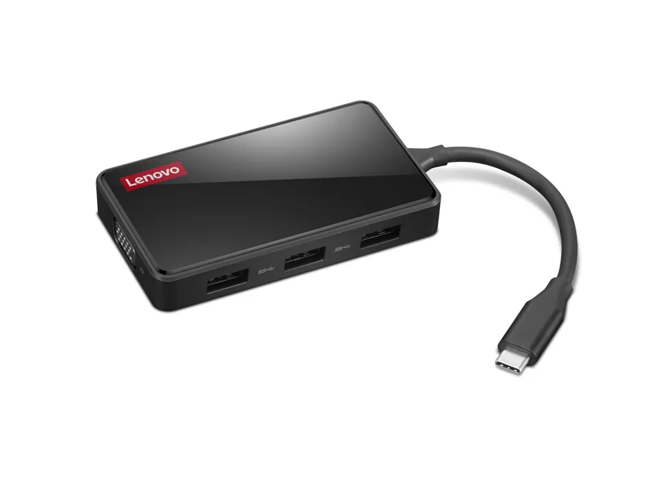 Lenovo 100 USB-C Travel Dock | 4K HDMI + VGA + 3xUSB