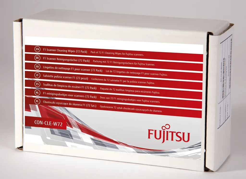 RICOH Pack of 72 F1 Cleaning Wipes for Fujitsu scanners