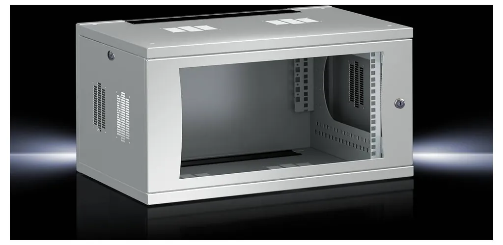 RITTAL 19" Wandgehäuse FlatBox | 6HE 600x600mm | Stahl RAL 7035